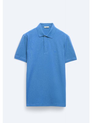 Kip Saks Düz Polo Yaka %100 Pamuk T-Shirt