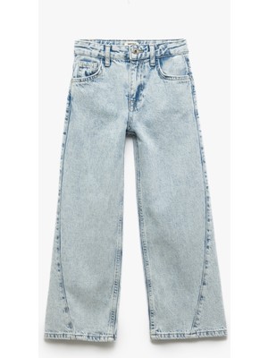 Koton Pamuklu Cep Detaylı Denim Geniş Paça Pantolon