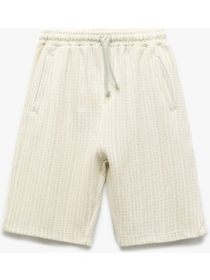 Koton Beli Bağcıklı Cep Detaylı Örme Şort