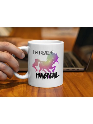 I'm Freaking Magical Unicorn Komik Kahve Fincanı Çay Fincanı Hediye Fikri, Unicorn Lover Hediye Fikri