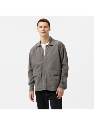 Washed Denim Zip.ant