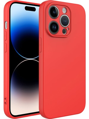 iPhone 14 Pro Uyumlu Zore Kamera Korumalı Mara Laaakan KAPAK-KIRMIZI-8680436607626-TA87537-MLTD