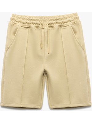 Koton Dikiş Detaylı Beli Lastikli Bermuda Şort