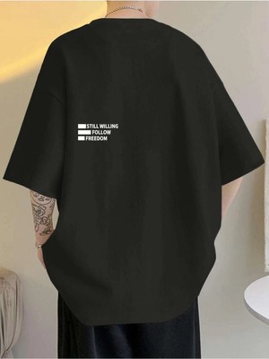 Woodroffe Still Willing Baskılı Oversize Erkek T-Shirt Salaş Boyfirend