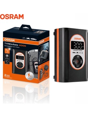 OSRAM LASTİK ŞİŞİRME HAVA KOMPESÖRÜ 120W (0-120 PSI / 0-8.3 BAR / 3.5 DK) (DİJİTAL) (ŞARJLI)