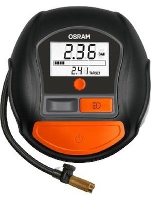 OSRAM 12V LASTİK ŞİŞİRME HAVA KOMPRESÖRÜ 180W (0-100 PSI / 0-6.9 BAR / 2 DK) (DİJİTAL)