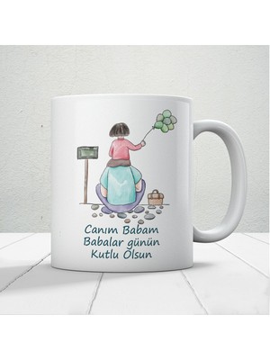Nostaljik Lezzetler Canım Babam Baskılı Babalar Günü Kupa Bardak Kahve Kupa Bardak-26
