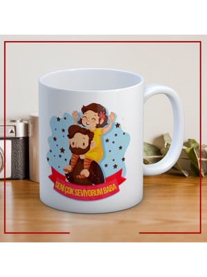 Nostaljik Lezzetler Seni Çok Seviyorum Baba Baskılı Babalar Günü Kupa Bardak Kahve Kupa Bardak