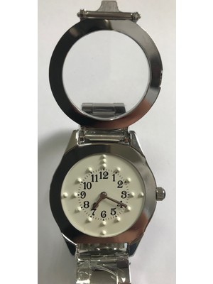 Turquaz Erkek Kabartma Saat-Beyaz Kadran/çelik Kordon