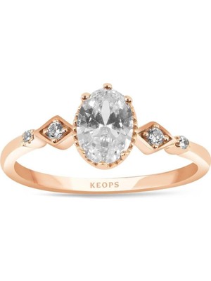 Keops Pırlanta F Renk 0.77 Karat Vintage Tektaş Yüzük-Hrd Sertifikalı