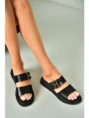 Fox Shoes U291099503 Siyah Kadın Terlik