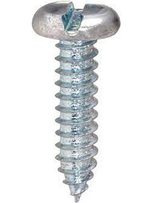 Alet Çantam 3.5X13 mm Silindir Düz Tornavida Başlı Sivri Uçlu Vida Ysb Sac Vidası -100 Adet