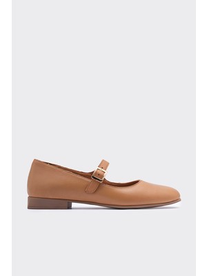 Shoemark Lili Taba Deri Kadın Ayakkabı