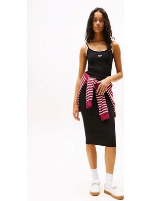 Tjw Scrıpt Strap Mıdı Dress Ext