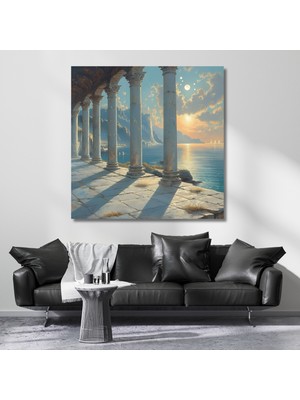 Artarilion Antik Sütunlar Kanvas Tablo Salon Tablosu Modern Baskı Tablo