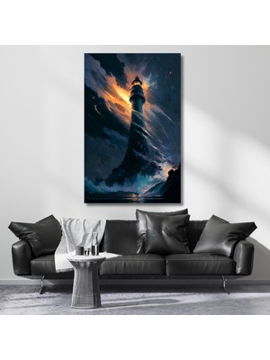 Artarilion Deniz Feneri Kanvas Tablo Hd Dijital Baskı Kanvas Tablo Salon Tablosu