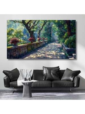 Artarilion Kanvas Tablo Çiçek Bahçesi Dijital Baskı Tablo Duvar Dekoru Yeni Ev Hediyesi