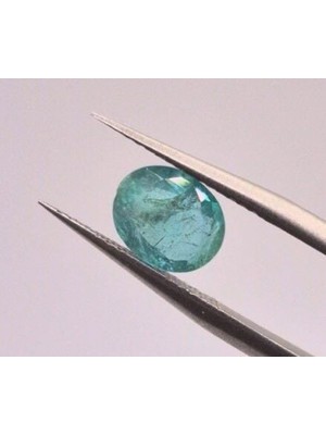 1.22 Ct 8.1x6.6 mm Oval Natural Green Emerald, Zambia