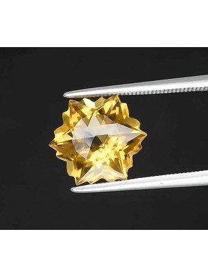 Aries 4.45 Ct 12.3x10.8 mm Vvs Snowflake Natural Yellow Citrine Gemstone, Brazil
