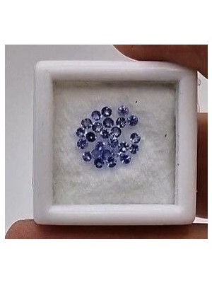 1.07 Ct 2 mm 25 Pcs Lot Round Natural Violet Blue Tanzanite
