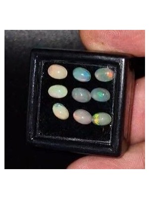 Aries 3.42 Ct 6x4 mm 9pcs Oval Natural Ethiopian Opal
