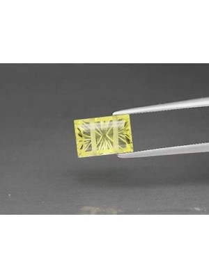 Aries 1.71 Ct 9x6 mm Baguette Drilled Natural Lemon Quartz Gemstone, Brazil