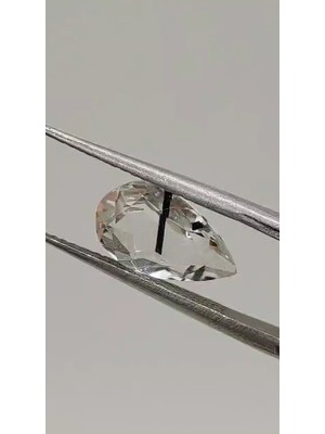 Aries 2.20 Ct 11.7x7 mm Pear Natural Black Rutilated Quartz