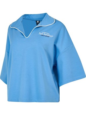 New Balance WNC1507 Mavi Kadın Tişört