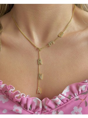 Sirius Jewelry Shop 925 Ayar Gümüş Zincir Detaylı Istediğini Yazdır Taşlı Y Kolye