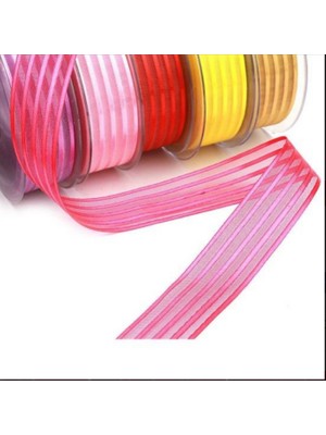 İpek Hobi Lacivert  Saten Çizgili Şifon Kurdele 2,5cm X 25m (Hilton Kurdele)  3 Adet