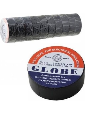 Globe Izole Bant Siyah Globe (10 Adet)