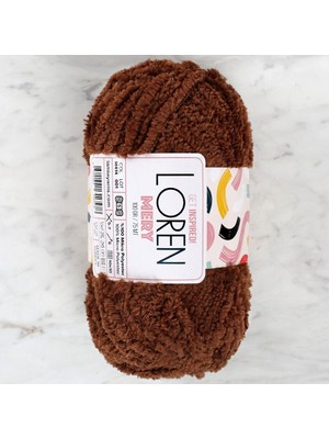 Loren Mery Kahverengi El Örgü Ipi - M414 - 34320