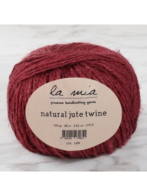 La Mia Natural Jute Twine 100 gr Bordo Jüt Ip - L211 - 34105