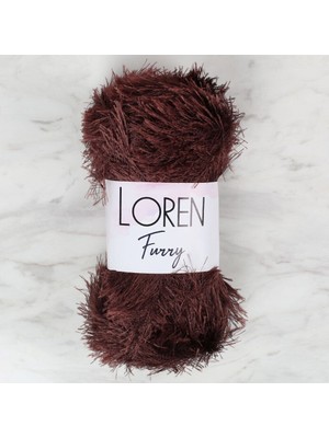 Loren Furry Kahverengi El Örgü Ipi - RF093 - 34064