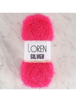 Loren Silver Fuşya El Örgü Ipi - RS0021 - 34077