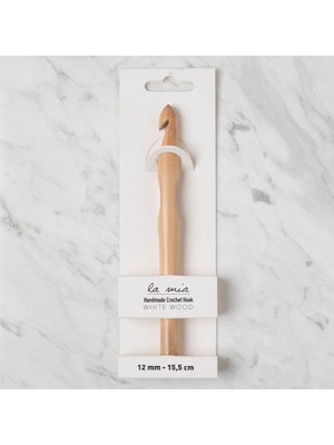 La Mia Whitewood 12 mm 15.5 cm Ahşap Yün Tığ