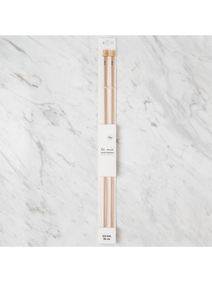 La Mia Whitewood 3.5 mm 36 cm Ahşap Örgü Şişi