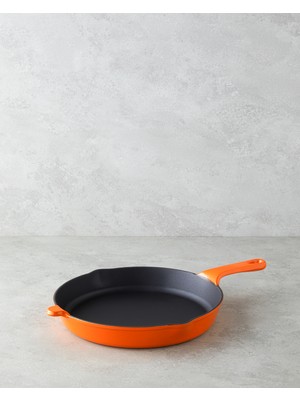 English Home Hecha Demir Döküm Yuvarlak Tava Turuncu