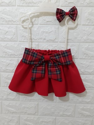 Eylülce Butik Kırmızı Ekose Fiyonklu Etek (29 Ekim-23 Nisan Kutlamalarında Toplu Şekilde De Tercih Edebilirsiniz)