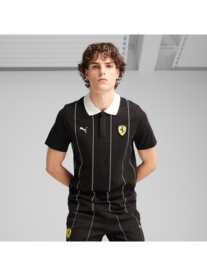 Puma Scuderia Ferrari Hp Race Premium Erkek Siyah Polo Tişört (630209-01)
