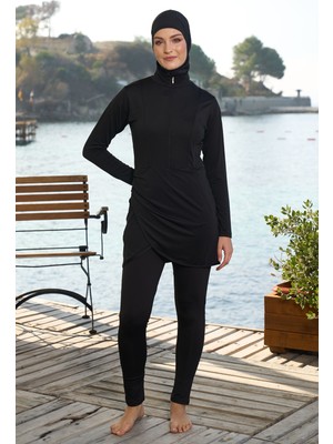 REMSA Likralı Tam Kapalı Tesettür Mayo 25955 Siyah