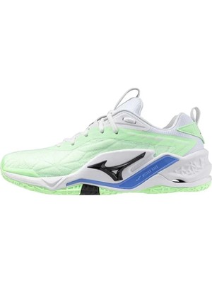 Mizuno Wave Stealth Neo 2 Erkek Hentbol Ayakkabısı Yeşil Nefes Alabilir Yapı ve Denge Sağlayan Taban