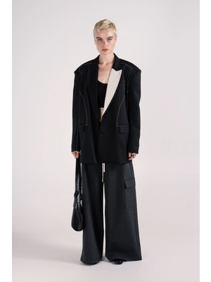 Dikiş Detaylı Blazer Ceket