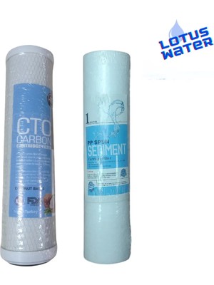 Lotus Water Musluk Tipi 2li Su Arıtma Cihazı Filtresi Sediment-Cto Karbon Filtre Coconat Bazlı