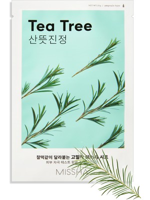 MISSHA Çay Ağacı Özlü Yağ Kontrolü Sağlayan Yaprak Maske (1ad) Airy Fit Sheet Mask Tea Tree