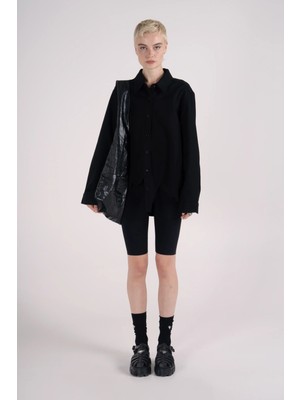 Dikişsiz Kenar Detaylı Pamuklu Gömlek