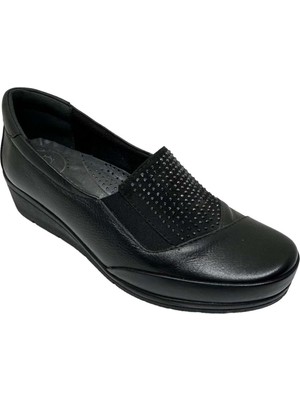 Fast Brand Taşlı Ortopedik Hakiki Deri Kadın Ayakkabı CKR00876 - 40