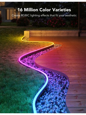 Govee RGBIC Dış Mekan Neon LED 10 Metre, IP67 Suya Toza Dayanıklı, Uygulama Üzerinden Kontrol