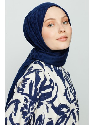 Valor Scarf Bloom Desen Şal - Lacivert