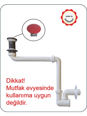 Dallmer Yer Kazandıran Lavabo Sifonu 137 - Taşma Deliksiz,Lavabo Dolabında ve Çekmecesinde,Lavabo Altında Duvara Bitişik Montajlı Koku Önleyici S Sistemi,Kolay Temizlenir Giderli, Ayarlanabilir Borulu